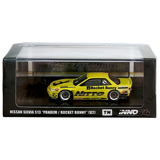 INNO64 Nissan Silvia S13 VZ Pandem Rocket Bunny Light Yellow IN64-S13V2-LIY 1/64 Diecast