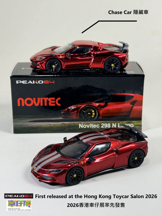 Peako64 Novitec 296 N Larrgo Metallic Red Hong Kong Toy Car  Salon 2026 1/64 Diecast