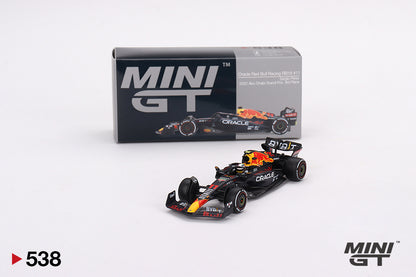 Mini GT Oracle Red Bull Racing RB18 #11 Sergio Pérez 2022 Abu Dhabi Grand Prix  3rd Place MGT00538 1/64 Diecast