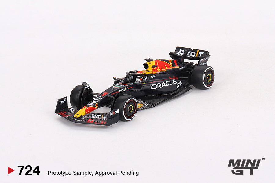 Mini GT Oracle Red Bull Racing RB19 #1 Max Verstappen 2023 F1 Bahrain GP Winner MGT00724 1/64 Diecast