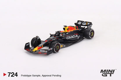 Mini GT Oracle Red Bull Racing RB19 #1 Max Verstappen 2023 F1 Bahrain GP Winner MGT00724 1/64 Diecast