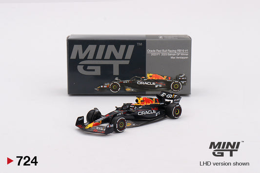 Mini GT Oracle Red Bull Racing RB19 #1 Max Verstappen 2023 F1 Bahrain GP Winner MGT00724 1/64 Diecast