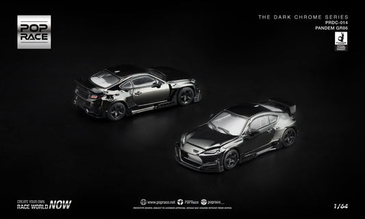 [Pre-Order] Pop Race PANDEM GR 86 - DARK CHROME PRDC014 1/64 Diecast