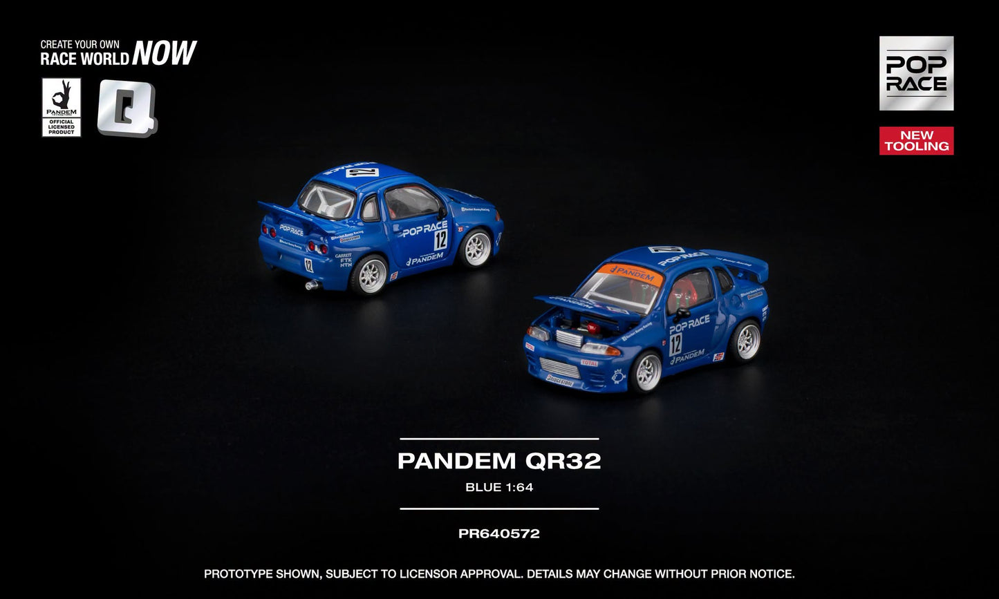 [Pre-Order] Pop Race PANDEM QR32 - BLUE PR640572 1/64 Diecast