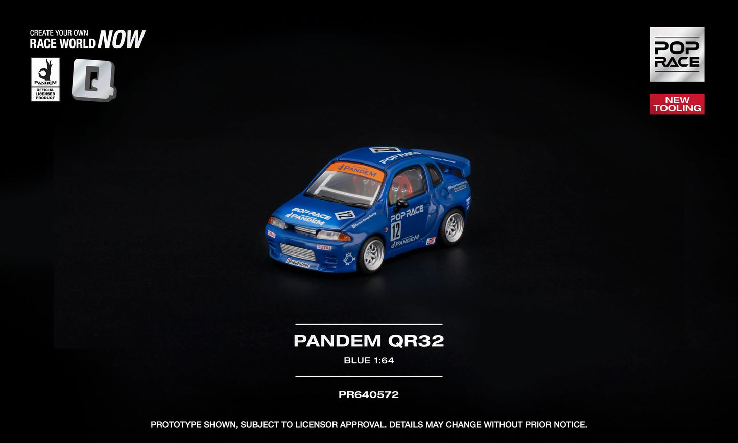 [Pre-Order] Pop Race PANDEM QR32 - BLUE PR640572 1/64 Diecast