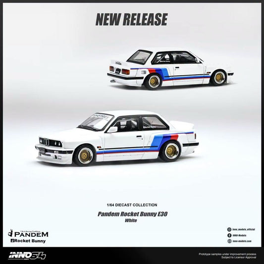 [Pre-Order] Inno64 PANDEM ROCKET BUNNY E30 White 1/64 Diecast