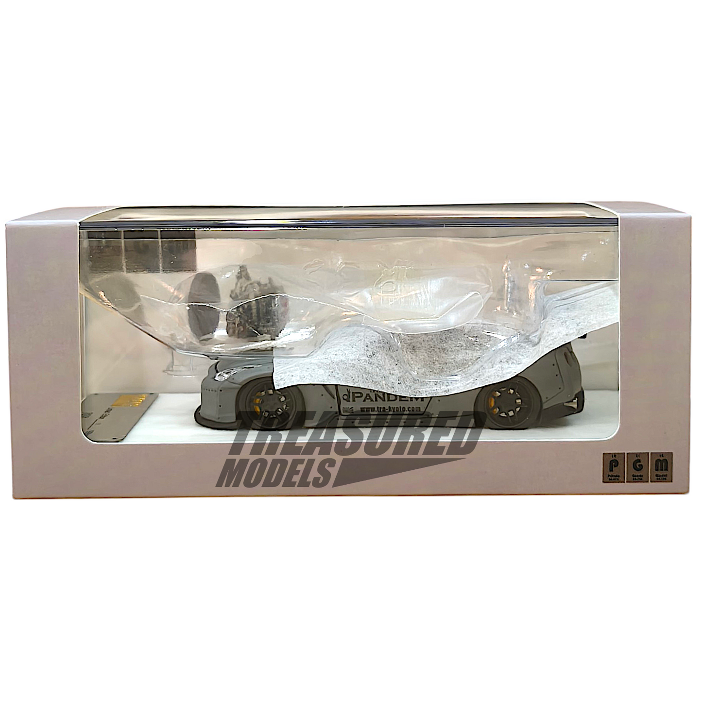 PGM Nissan GT-R R35 Pandem Rocket Bunny Combet Gray Ordinary Version PGM-640703 1/64 Diecast