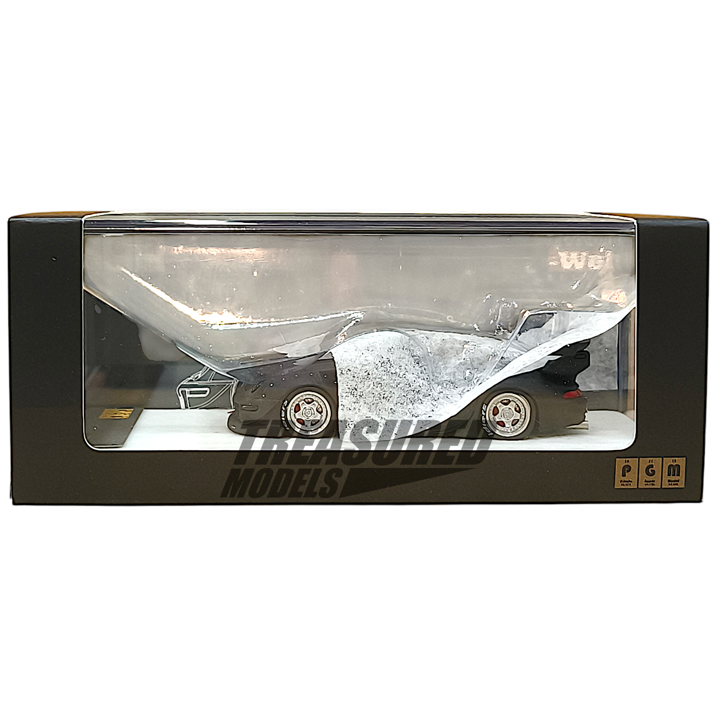 PGM Porsche RWB 993 Matte Black PGM-640312 1/64 Diecast