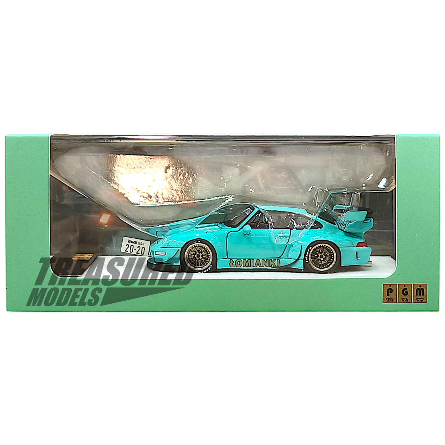 PGM Porsche RWB 993 Tiffany Blue PGM-640301 1/64 Diecast