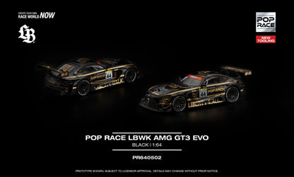 [Pre-Order] Pop Race POP RACE LBWK AMG GT3 EVO - BLACK PR640502 1/64 Diecast