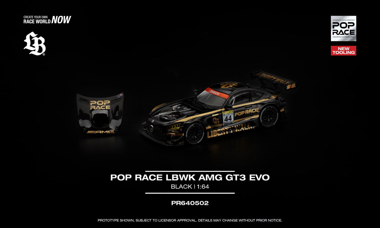 [Pre-Order] Pop Race POP RACE LBWK AMG GT3 EVO - BLACK PR640502 1/64 Diecast