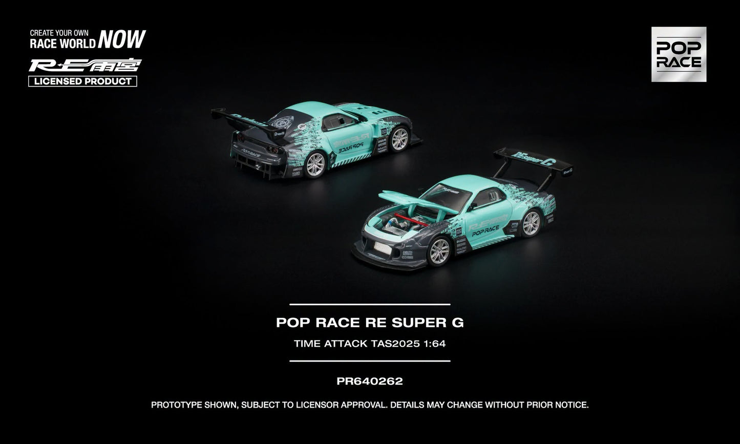 [Pre-Order] Pop Race POP RACE RE SUPER G TIME ATTACK TAS 2025 PR640262 1/64 Diecast