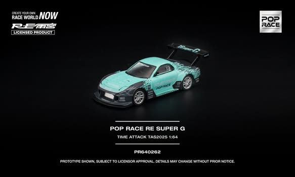 [Pre-Order] Pop Race POP RACE RE SUPER G TIME ATTACK TAS 2025 PR640262 1/64 Diecast