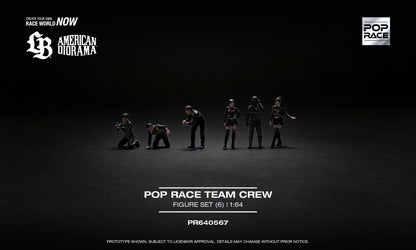 [Pre-Order] Pop Race POP RACE TEAM CREW (6 Figures) PR640567 1/64 Diecast