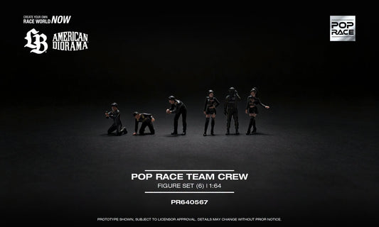 [Pre-Order] Pop Race POP RACE TEAM CREW (6 Figures) PR640567 1/64 Diecast