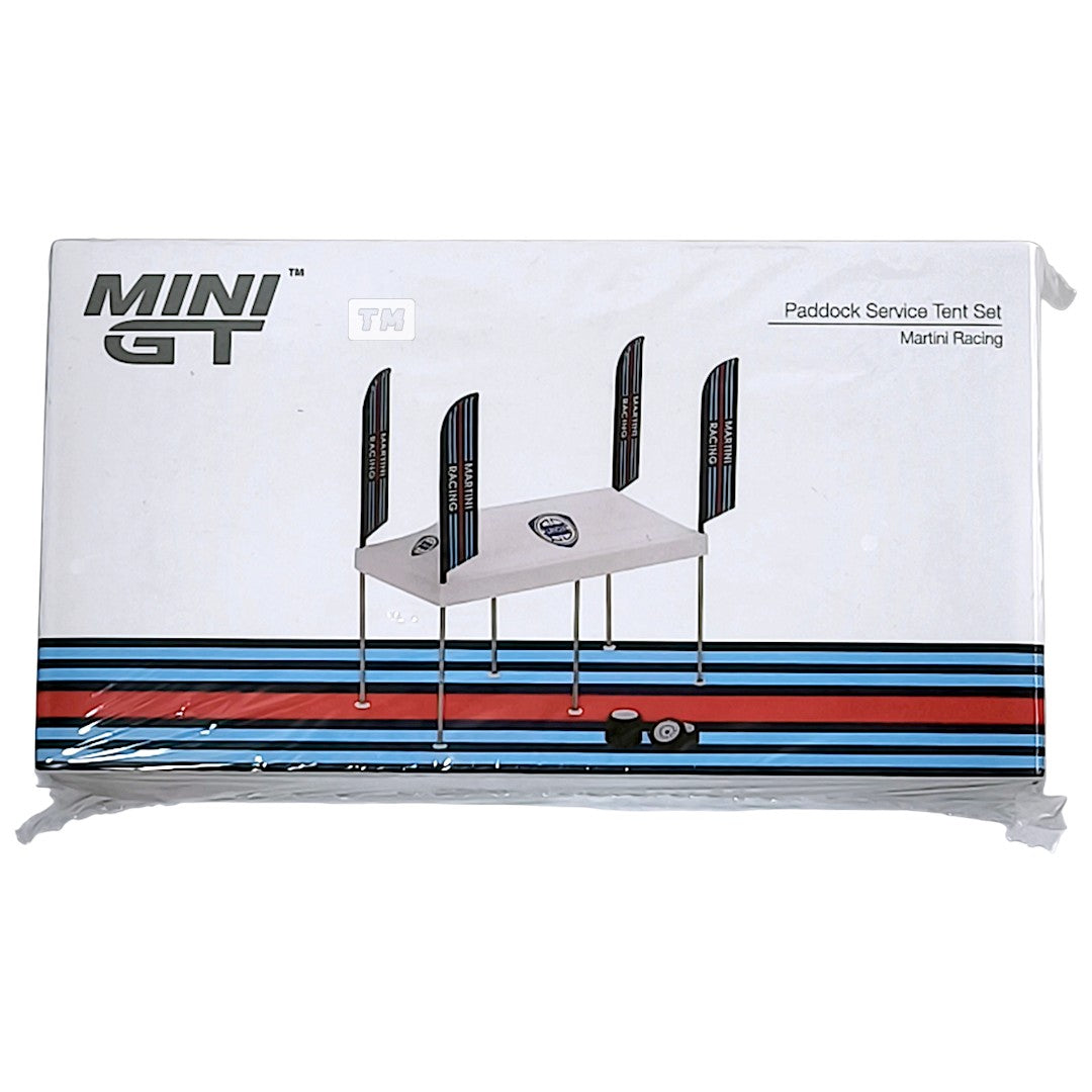 Mini GT Paddock Service Tent Set - Martini Racing MGTAC16 1/64 Diecast