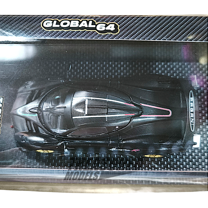 Tarmac Works Pagani Huayra R Matt Black Carbon Fiber T64G-TL035-MBCF 1/64 Diecast