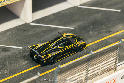 Tarmac Works Pagani Huayra R Matt Black Silver T64G-TL035-MBS 1/64 Diecast