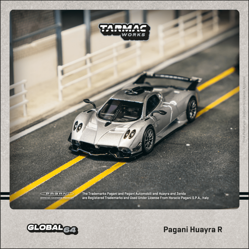 Tarmac Works Pagani Huayra R Satin Silver T64G-TL035-SL 1/64 Diecast