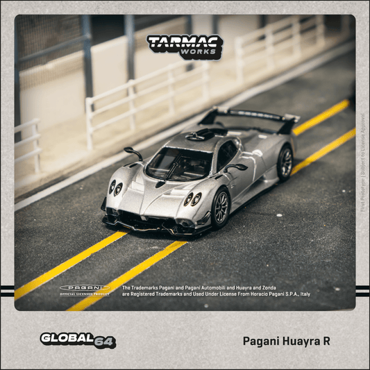 Tarmac Works Pagani Huayra R Satin Silver T64G-TL035-SL 1/64 Diecast