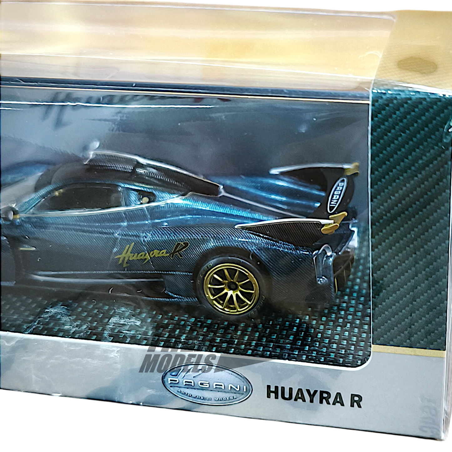 Tarmac Works Pagani Huayra R Turquoise Carbon Fiber – USA Special Edition T64G-TL035-TCF 1/64 Diecast