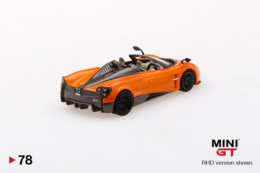 Mini GT Pagani Huayra Roadster Arancio Saint Tropez MGT00078 1/64 Die Cast