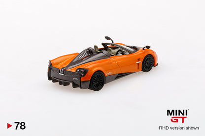 Mini GT Pagani Huayra Roadster Arancio Saint Tropez MGT00078 1/64 Die Cast