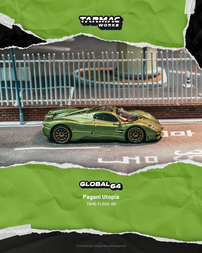 TARMAC WORKS Pagani Utopia Green Metallic T64G-TL055-GR 1/64 Diecast