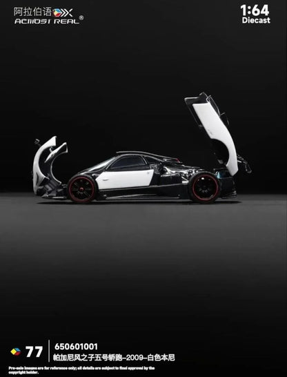 [Pre-Order] Almost Real AR Box Pagani Zonda Cinque Coupe 2009 Bianco Benny 77 650601001 1/64 Diecast