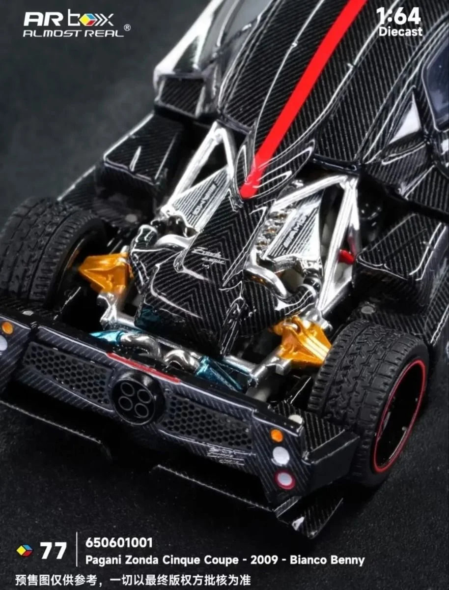 [Pre-Order] Almost Real AR Box Pagani Zonda Cinque Coupe 2009 Bianco Benny 77 650601001 1/64 Diecast