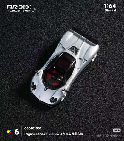 Almost Real AR Box Pagani Zonda F 2005 Silver 6 650401001 1/64 Diecast