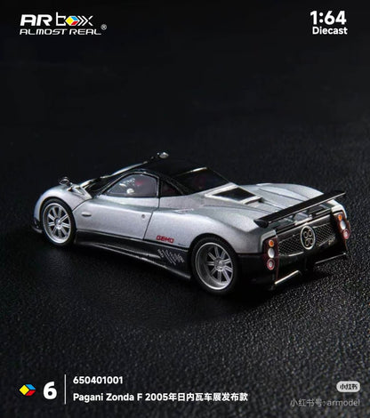 Almost Real AR Box Pagani Zonda F 2005 Silver 6 650401001 1/64 Diecast