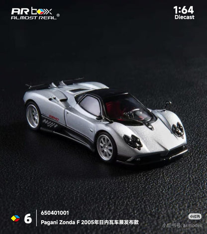 Almost Real AR Box Pagani Zonda F 2005 Silver 6 650401001 1/64 Diecast