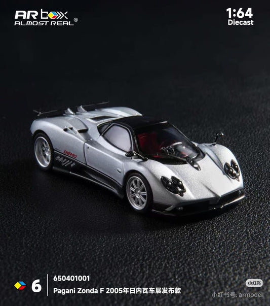 Almost Real AR Box Pagani Zonda F 2005 Silver 6 650401001 1/64 Diecast