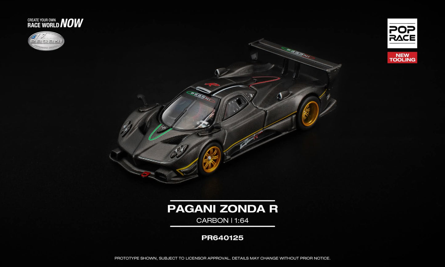*Pre-Order* Pop Race Pagani Zonda R Carbon PR640125 1/64 Diecast