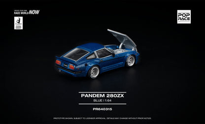 [Pre-Order] Pop Race Pandem 280ZX Blue PR640315 1/64 Diecast