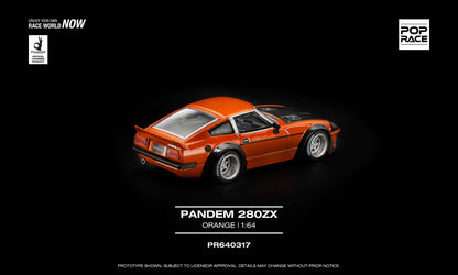 [Pre-Order] Pop Race Pandem 280ZX Orange PR640317 1/64 Diecast