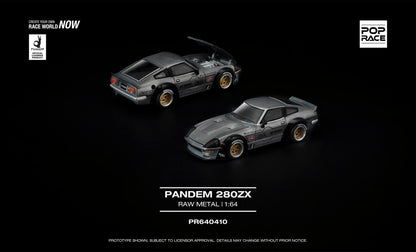 [Pre-Order] Pop Race Pandem 280ZX Raw Metal PR640410 1/64 Diecast