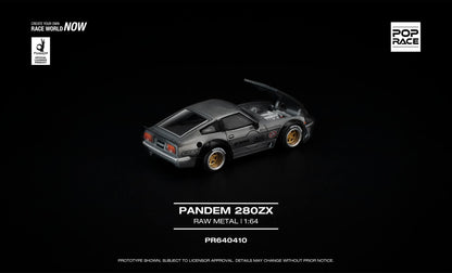 [Pre-Order] Pop Race Pandem 280ZX Raw Metal PR640410 1/64 Diecast
