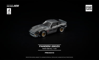 [Pre-Order] Pop Race Pandem 280ZX Raw Metal PR640410 1/64 Diecast
