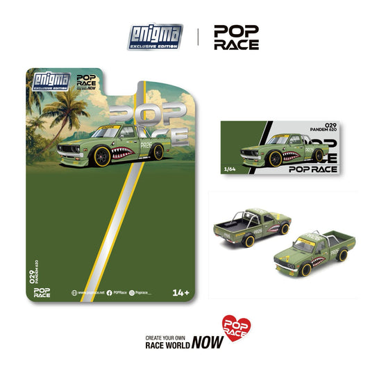 [Pre-Order] Pop Race Pandem 620 Fighter Green PRE029 1/64 Diecast