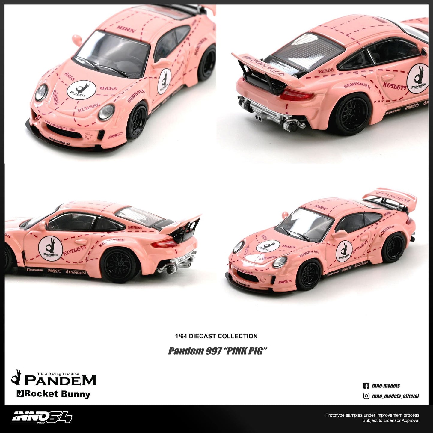 [Pre-Order] Inno64 Pandem 997 Pink Pig IN64-997P-PPIG 1/64 Diecast