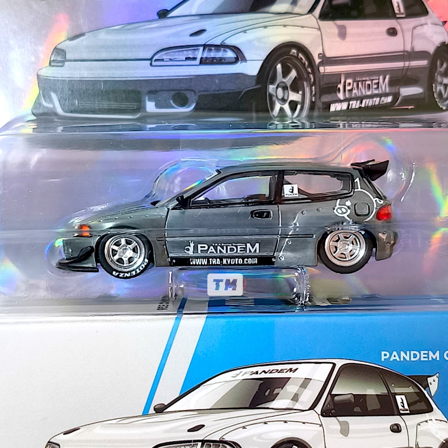 CHASE! Pop Race Pandem Civic EG6 V1.5 CHASE Metallic Blue PRE001 1/64 Diecast