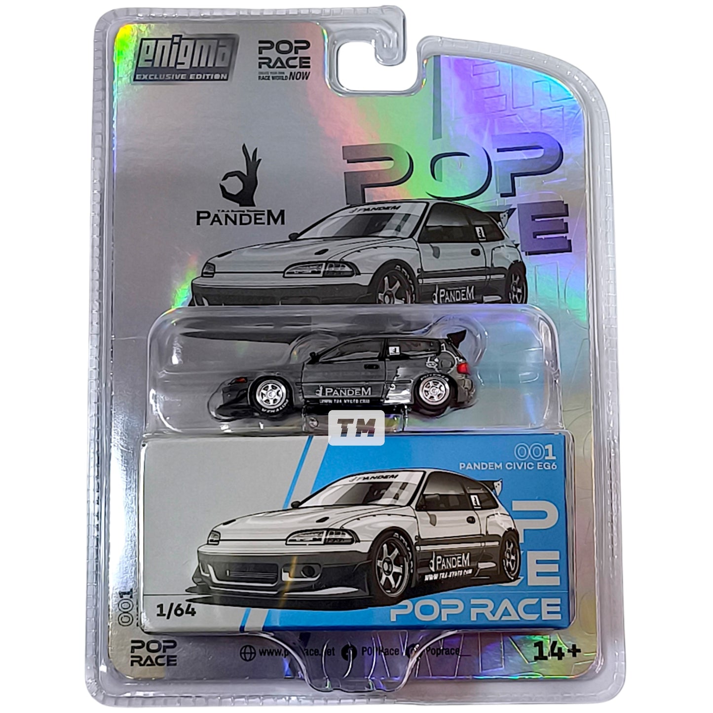 CHASE! Pop Race Pandem Civic EG6 V1.5 CHASE Metallic Blue PRE001 1/64 Diecast