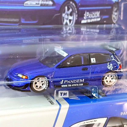 Pop Race Pandem Civic EG6 V1.5 Metallic Blue PRE001 1/64 Diecast