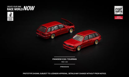 [Pre-Order] Pop Race Pandem E30 Touring Red PR640543 1/64 Diecast