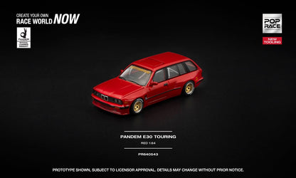 [Pre-Order] Pop Race Pandem E30 Touring Red PR640543 1/64 Diecast