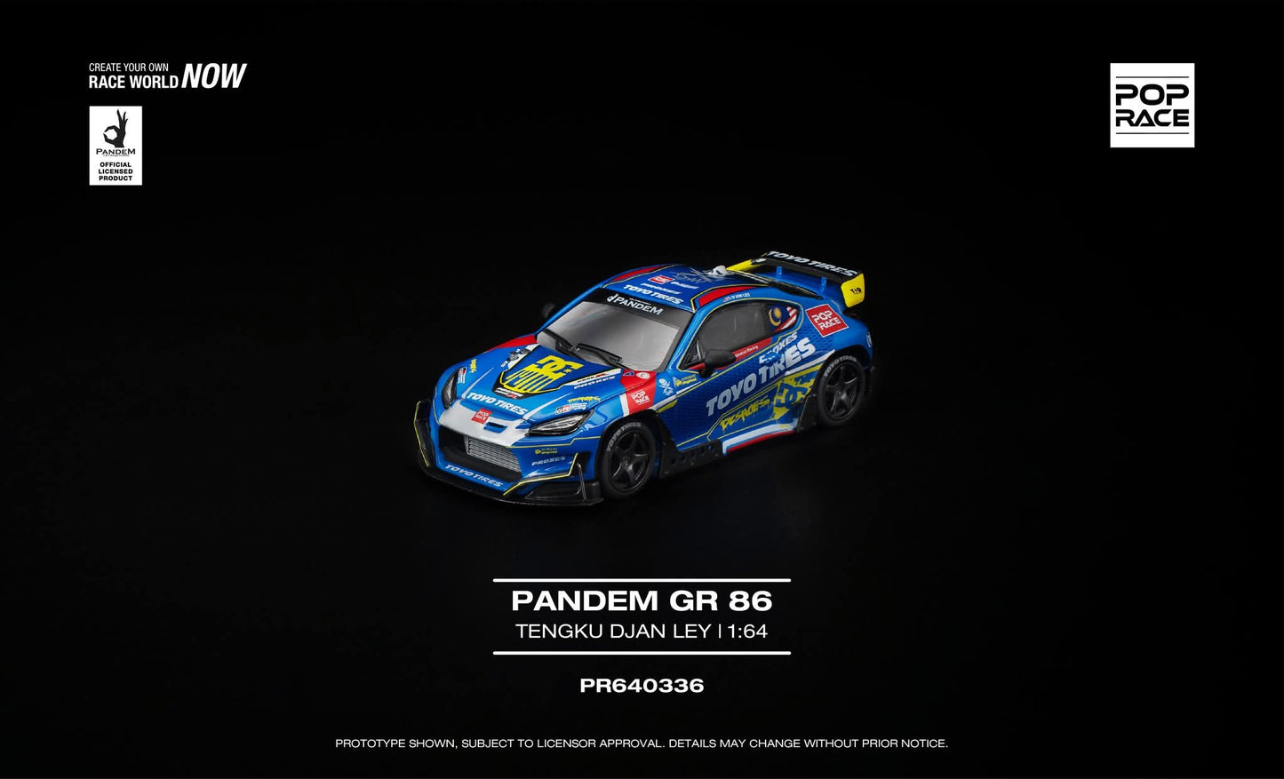 [Pre-Order] Pop Race Pandem GR 86 TENGKU DJAN LEY PR640336 1/64 Diecast