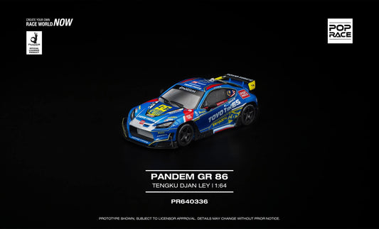 [Pre-Order] Pop Race Pandem GR 86 TENGKU DJAN LEY PR640336 1/64 Diecast