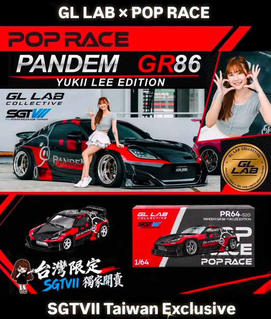 POP RACE Pandem GR86 Yukii Lee Edition SGT 2026 PR640520 1/64 Diecast